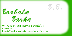 borbala barka business card